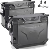Valigie Laterali Monokey Cam-Side Trekker Outback Evo Smart Alluminio Nero + Serratura 70 Lt Trekker Outback Evo Smart Alluminio - Givi Compatibile Con Bmw F 800 Gs (2008-2017)