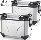 Valigie Laterali Monokey Cam-Side Trekker Outback Evo Smart Alluminio Anodizzato + Serratura 74 Lt Trekker Outback Evo Smart Alluminio Anodizzato - Givi Compatibile Con Ktm 1290 Super Adventure S (2021-2024)