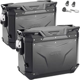 Valigie Laterali Monokey Cam-Side Trekker Outback Evo Smart Alluminio Nero + Serratura 74 Lt Trekker Outback Evo Smart Alluminio - Givi Compatibile Con Ktm 890 Adventure (2023-2025)