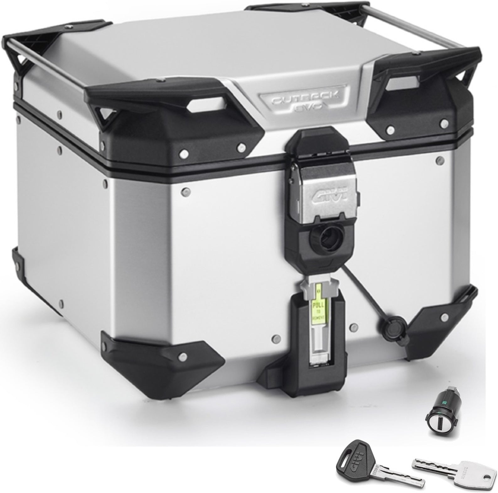 Monokey Trekker Outback Evo Smart Anodized Aluminium Top Case - 42 Lt Trekker Outback Evo Smart Anodized Aluminium - Givi Compatible With Sym Max Sym Tl 508 (2020-2024)