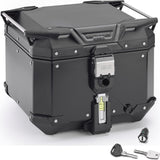 Monokey Trekker Outback Evo Smart Black Aluminium Top Case - 42 Lt Trekker Outback Evo Smart Aluminium - Givi Compatible With Honda Silver Wing 600 - Abs (2001-2009)