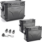 Bauletto + Valigie Laterali Trekker Outback Evo Smart Alluminio Nero 116 Lt Trekker Outback Evo Smart Alluminio - Givi Compatibile Con Honda Crf 1000 L Africa Twin (2018-2019)