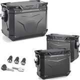 Bauletto + Valigie Laterali Trekker Outback Evo Smart Alluminio Nero Dx Scantonata 126 Lt Trekker Outback Evo Smart Alluminio - Givi Compatibile Con Benelli Trk 702 X (2023-2024)