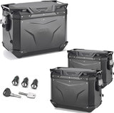 Bauletto + Valigie Laterali Trekker Outback Evo Smart Alluminio Nero 130 Lt Trekker Outback Evo Smart Alluminio - Givi Compatibile Con Honda Crf 1000 L Africa Twin (2018-2019)