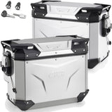 Monokey Cam-Side Trekker Outback Evo Smart Aluminium Side Cases + Locks - 84 Lt Trekker Outback Evo Smart Aluminium - Givi Compatible With Triumph Tiger 1200 Explorer (2016-2017)