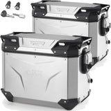 Valigie Laterali Monokey Cam-Side Trekker Outback Evo Smart Alluminio Anodizzato + Serratura 88 Lt Trekker Outback Evo Smart Alluminio Anodizzato - Givi Compatibile Con Bmw F 850 Gs (2021-2023)