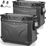 Valigie Laterali Monokey Cam-Side Trekker Outback Evo Smart Alluminio Nero + Serratura 88 Lt Trekker Outback Evo Smart Alluminio - Givi Compatibile Con Ktm 890 Adventure (2023-2025)