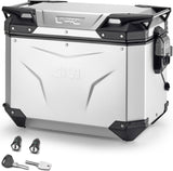 Monokey Cam-Side Trekker Outback Evo Smart Anodized Aluminium Right Side Case + Lock - 48 Lt Givi Trekker Outback Evo Smart Anodized Aluminium Silber Size 48 Lt.