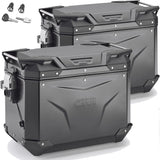 Valigie Laterali Monokey Cam-Side Trekker Outback Evo Smart Alluminio Nero + Serratura 96 Lt Trekker Outback Evo Smart Alluminio - Givi Compatibile Con Ktm 890 Adventure (2021-2022)