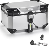 Monokey Trekker Outback Evo Smart Anodized Aluminium Top Case - 58 Lt Trekker Outback Evo Smart Anodized Aluminium - Givi Compatible With Niu Nqix 500 (2025)