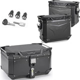 Bauletto + Valigie Laterali Trekker Outback Evo Smart Alluminio Nero Dx Scantonata 135 Lt Trekker Outback Evo Smart Alluminio - Givi Compatibile Con Benelli Trk 702 (2023-2024)