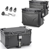 Bauletto + Valigie Laterali Trekker Outback Evo Smart Alluminio Nero 146 Lt Trekker Outback Evo Smart Alluminio - Givi Compatibile Con Honda Nc 750 X (2016-2020)