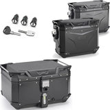 Bauletto + Valigie Laterali Trekker Outback Evo Smart Alluminio Nero Dx Scantonata 146 Lt Trekker Outback Evo Smart Alluminio - Givi Compatibile Con Benelli Trk 702 (2023-2024)