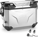 Valigia Laterale Destra Scantonata Monokey Cam-Side Trekker Outback Evo Smart Alluminio Anodizzato + Serratura 33 Lt Givi Trekker Outback Evo Smart Alluminio Anodizzato Argento Taglia 33 Lt.