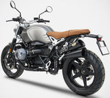 Terminale Di Scarico Con Omologazione Suono Hardy Acciaio Nero - Zard Compatibile Con Bmw R Nine T 1200 Scrambler (2017-2020)