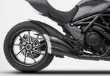Exhaust Tip With Noise Certification Steel Black Endcap Carbon - Zard Compatible With Ducati Diavel (2011-2018)