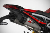 Terminale Di Scarico Con Omologazione Suono Gt Acciaio Coppa Carbonio - Zard Compatibile Con Ducati Hypermotard 950 - Sp (2019-2023)