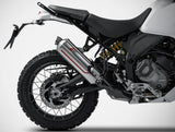 Impianto Di Scarico Completo Non Catalizzato E Con Omologazione Suono Sabbia Acciaio - Zard Compatibile Con Ducati Desert-X (2022-2023)