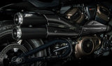 Terminale Di Scarico Con Omologazione Suono Topgun Acciaio Nero Coppa Carbonio - Zard Compatibile Con Harley-Davidson Sportster S 1250 (2021-2023)