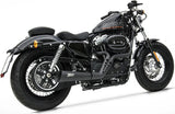 Impianto Di Scarico Completo Catalizzato E Con Omologazione Suono Sport Acciaio Nero - Zard Compatibile Con Harley-Davidson Sportster (2014-2016)