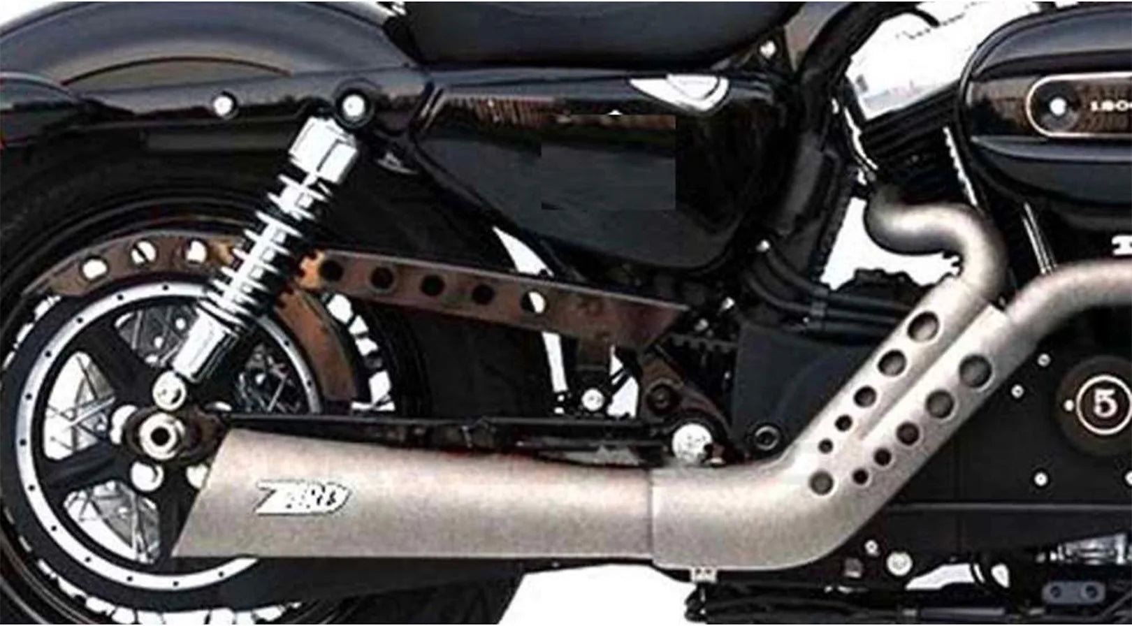 Impianto Di Scarico Completo Catalizzato E Con Omologazione Suono Sport Acciaio Lucido - Zard Compatibile Con Harley-Davidson Sportster (2003-2013)