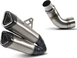 Terminale Di Scarico Non Catalizzato E Con Omologazione Suono Titanio Coppa Carbonio - Zard Compatibile Con Indian Motorcycle Ftr 1200 (2018-2020)