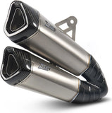 Terminale Di Scarico Con Omologazione Suono Titanio Coppa Carbonio - Zard Compatibile Con Indian Motorcycle Ftr 1200 (2018-2020)
