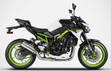 Impianto Di Scarico Completo Catalizzato E Con Omologazione Suono Titanio Coppa Carbonio - Zard Compatibile Con Kawasaki Z 900 (2020-2023)