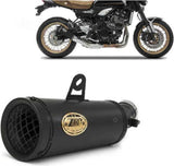 Terminale Di Scarico Con Omologazione Suono Acciaio Nero - Zard Compatibile Con Kawasaki Z 900 Rs (2018-2020)