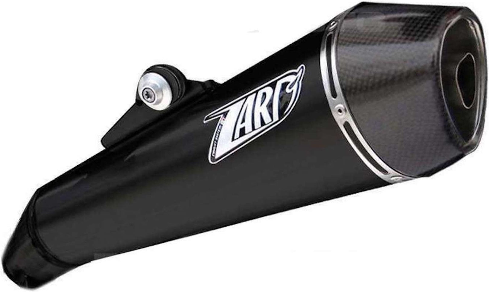 Exhaust Tip With Noise Certification Conical Steel Black Endcap Aluminium - Zard Compatible With Moto Guzzi Norge (2011-2016)