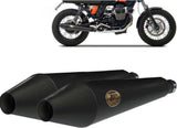 Exhaust Tip With Noise Certification Conical Steel Black - Zard Compatible With Triumph Thunderbird 1600 (2009-2016)