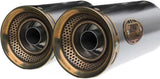 Terminale Di Scarico Con Omologazione Suono Slim Acciaio Coppa Bronzo - Zard Compatibile Con Moto Guzzi V9 Roamer (2016-2019)