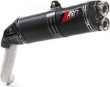 Exhaust Tip With Noise Certification Titanium Black Endcap Carbon - Zard Compatible With Moto Guzzi V85 Tt (2019-2023)