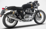 Terminale Di Scarico Con Omologazione Suono Acciaio Lucido - Zard Compatibile Con Royal Enfield Continental Gt (2021-2023)