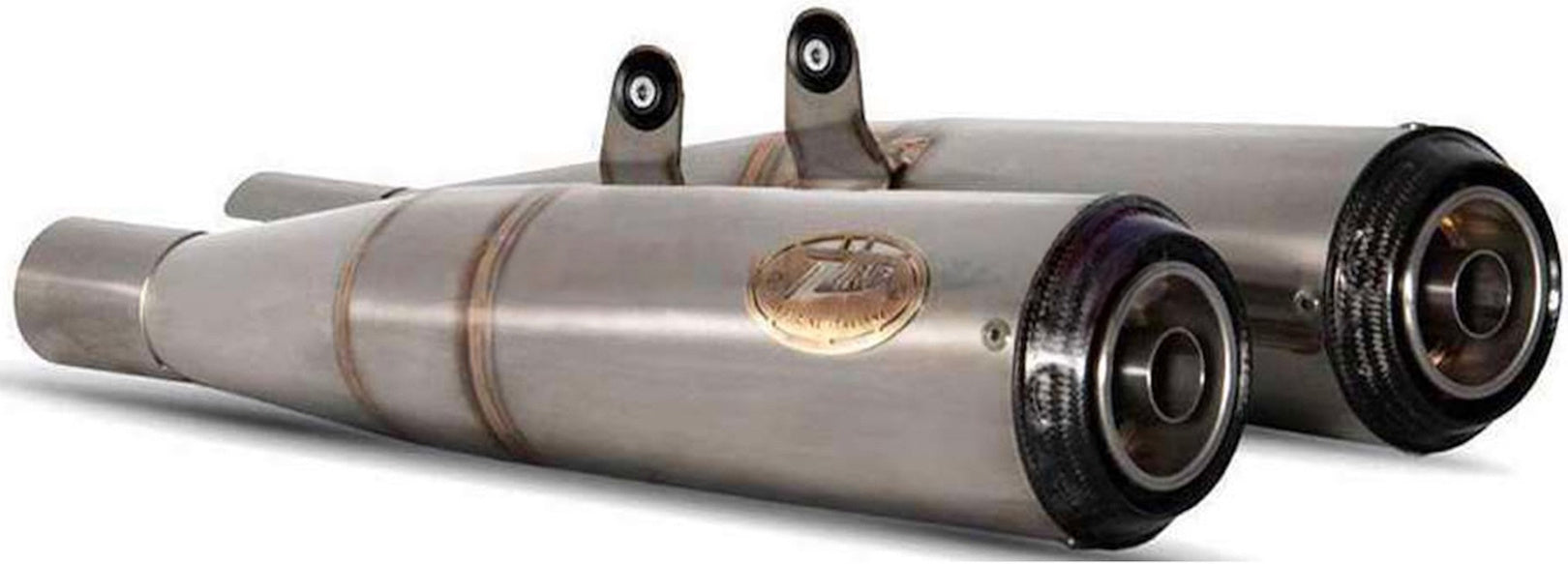 Exhaust Tip With Noise Certification Conical Stainless Steel Endcap Carbon - Zard Compatible With Triumph Thruxton 1200 R Rs (2021-2023)