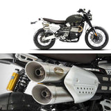Terminale Di Scarico Con Omologazione Suono Acciaio - Zard Compatibile Con Triumph Scrambler 1200 (2021-2023)