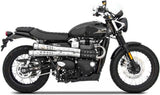Exhaust Tip With Noise Certification Six Days Stainless Steel - Zard Compatible With Triumph Scrambler 900 (2017-2023)
