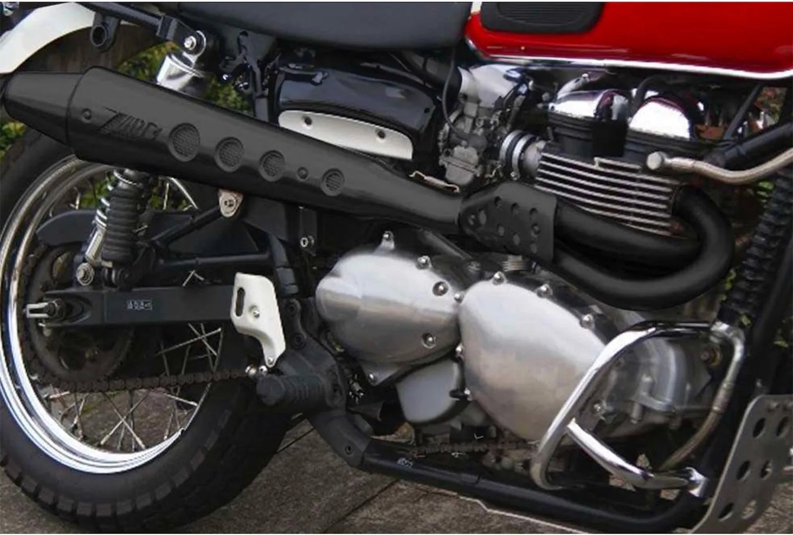Impianto Di Scarico Completo Catalizzato E Con Omologazione Suono Conical High Acciaio Nero - Zard Compatibile Con Triumph Scrambler 900 (2001-2016)