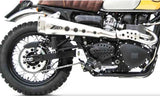 Impianto Di Scarico Completo Catalizzato E Con Omologazione Suono Short High Acciaio - Zard Compatibile Con Triumph Scrambler 900 (2001-2016)