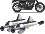 Exhaust Tip With Noise Certification Bottle Stainless Steel Polish - Zard Compatible With Triumph Bonneville T120 (2016-2020)