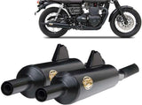 Terminale Di Scarico Con Omologazione Suono Bottle Acciaio Nero - Zard Compatibile Con Triumph Bonneville T120 (2016-2020)