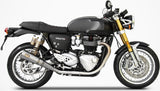 Terminale Di Scarico Con Omologazione Suono Acciaio - Zard Compatibile Con Triumph Thruxton 1200 R (2017-2020)