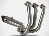 Impianto Di Scarico Completo Catalizzato E Con Omologazione Suono Titanio Coppa Carbonio - Zard Compatibile Con Triumph Tiger 660 Sport (2021-2023)