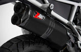 Terminale Di Scarico Con Omologazione Suono Acciaio Nero Coppa Carbonio - Zard Compatibile Con Triumph Tiger 900 (2020-2023)