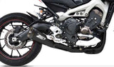 Impianto Di Scarico Completo Catalizzato E Con Omologazione Suono Acciaio Nero Coppa Carbonio - Zard Compatibile Con Yamaha Mt-09 (2013-2016)