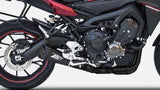 Impianto Di Scarico Completo Catalizzato E Con Omologazione Suono Acciaio Nero Coppa Carbonio - Zard Compatibile Con Yamaha Tracer 900 (2015-2016)