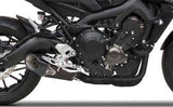 Impianto Di Scarico Completo Catalizzato E Con Omologazione Suono Acciaio Nero Coppa Carbonio - Zard Compatibile Con Yamaha Xsr 900 (2017-2020)