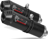 Doppio Terminale Di Scarico Con Omologazione Suono Oval Carbonio Carbonio - Mivv Compatibile Con Suzuki Gsx-R 1300 Hayabusa (2008-2017)