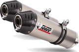 Doppio Terminale Di Scarico Non Catalizzato Con Omologazione Suono Oval Titanio Carbonio - Mivv Compatibile Con Yamaha Xt 660 Z (2008-2016)