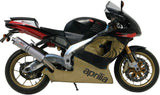 Non-Catalytic Exhaust Tip With Sound Certification Oval Stainless Steel - Mivv Compatible With Aprilia Rsv 1000 (1998-2003)